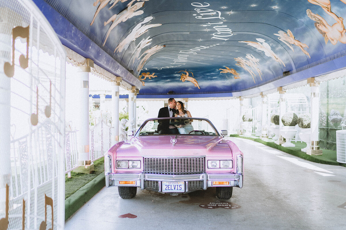 A Little White Chapel Wedding Downtown Las Vegas Elopement Photography Packages Pink Cadilliac-0133