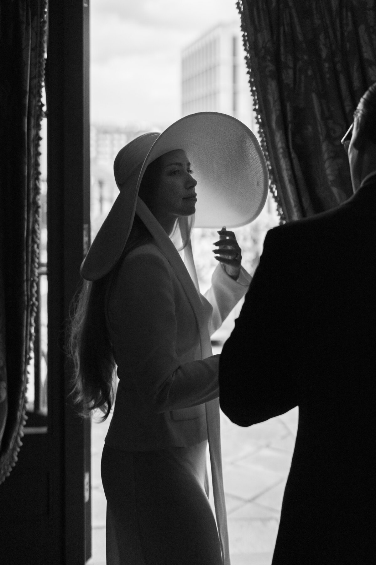 Editorial wedding photography at London elopement
