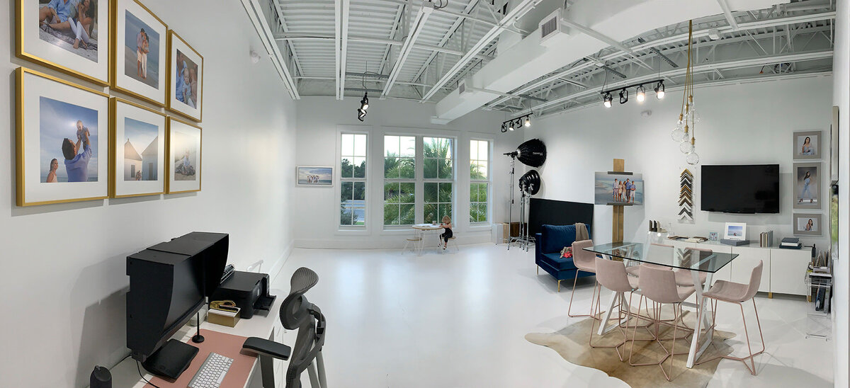 The inside of a photography studio