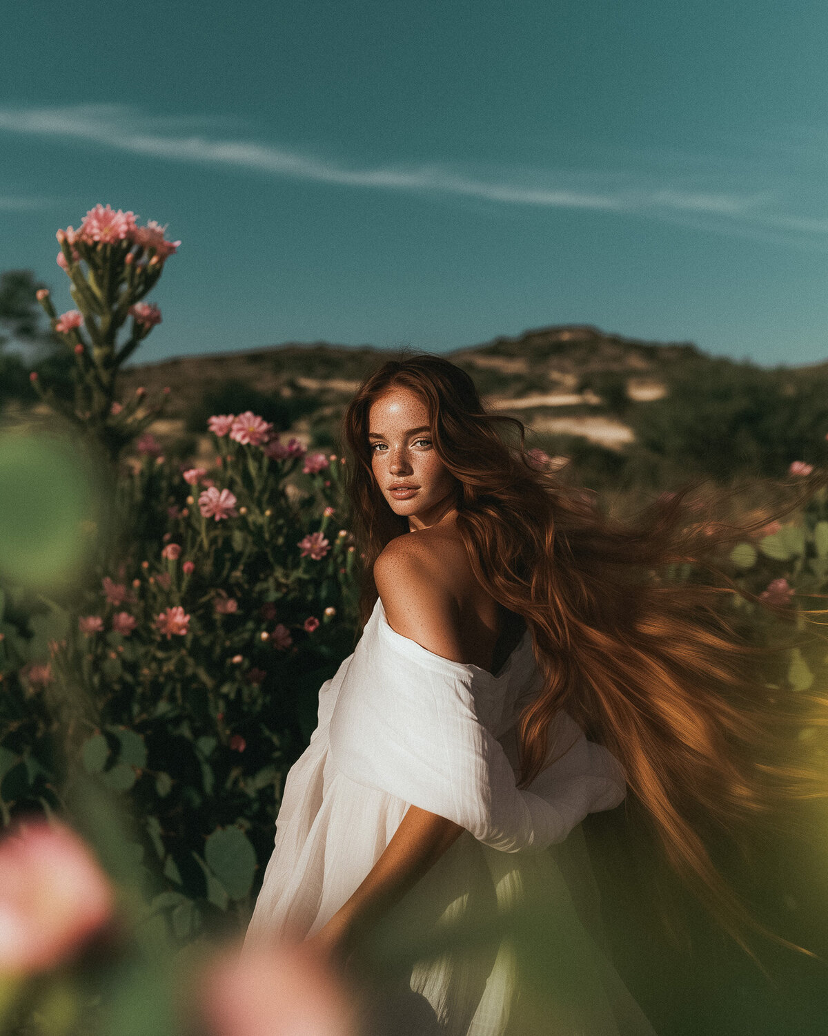 Woman in Flower Field copy