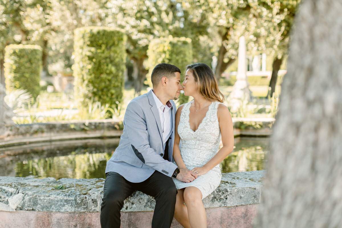 Vizcaya Museum Engagement Photography Session 11