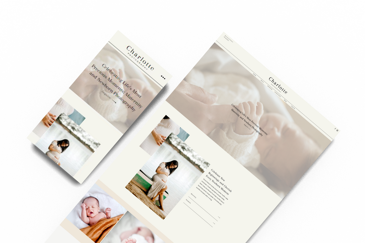charlotte maternity and newborn mockup
