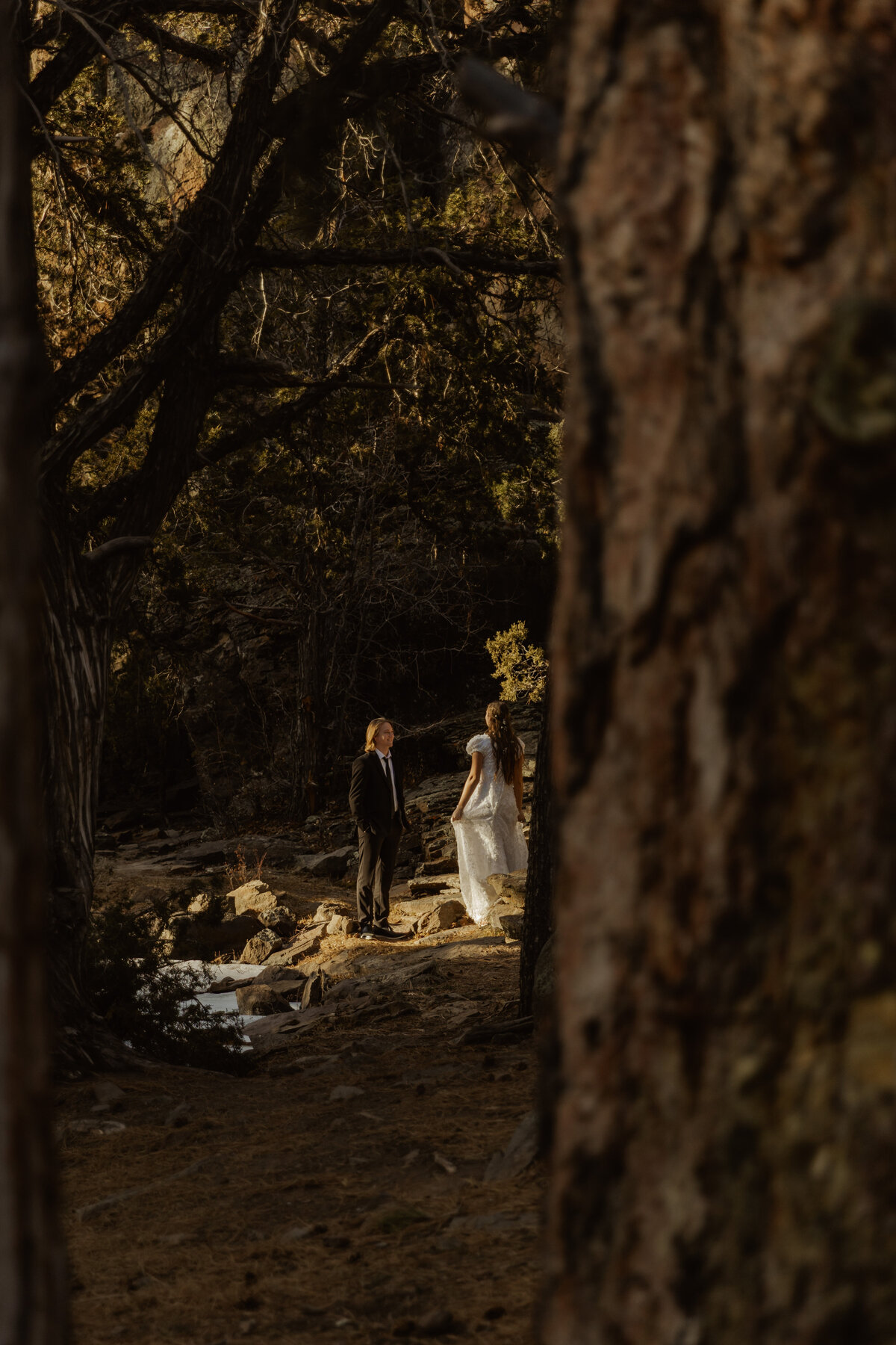 Candid Photos of Elopement Bride and Groom in Salt Lake City, UT