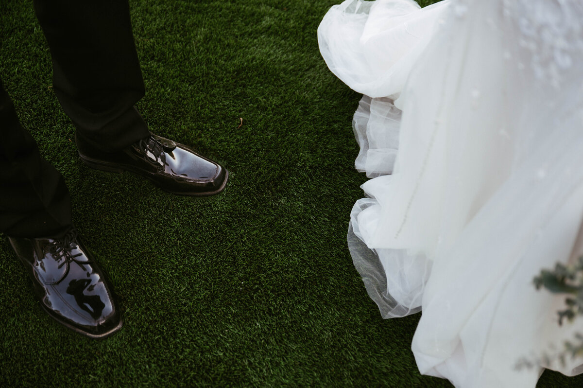Bride and groom golden hour portrait Northern California wedding photographer
