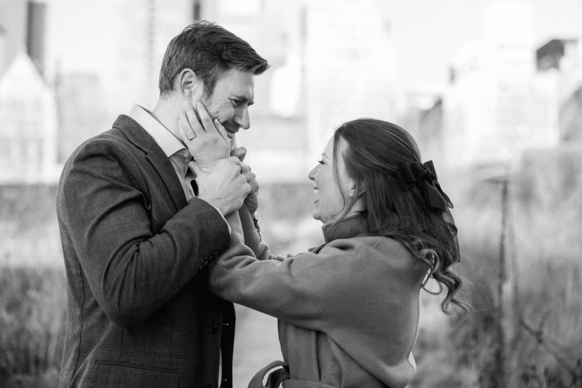 A Coffee Shop Engagement Session During Chicago Winter