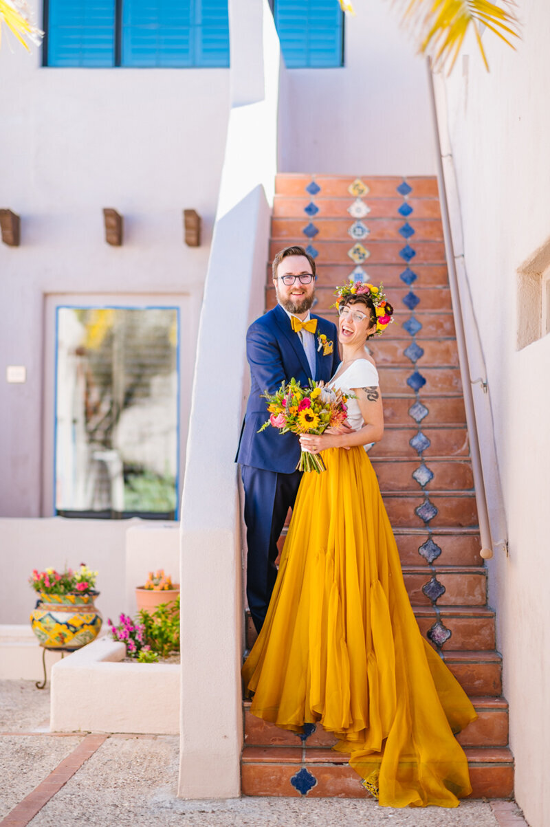 Colorful wedding at Lodge on the Desert in Tucson, Arizona by Tucson wedding photographer, Meredith Amadee Photography