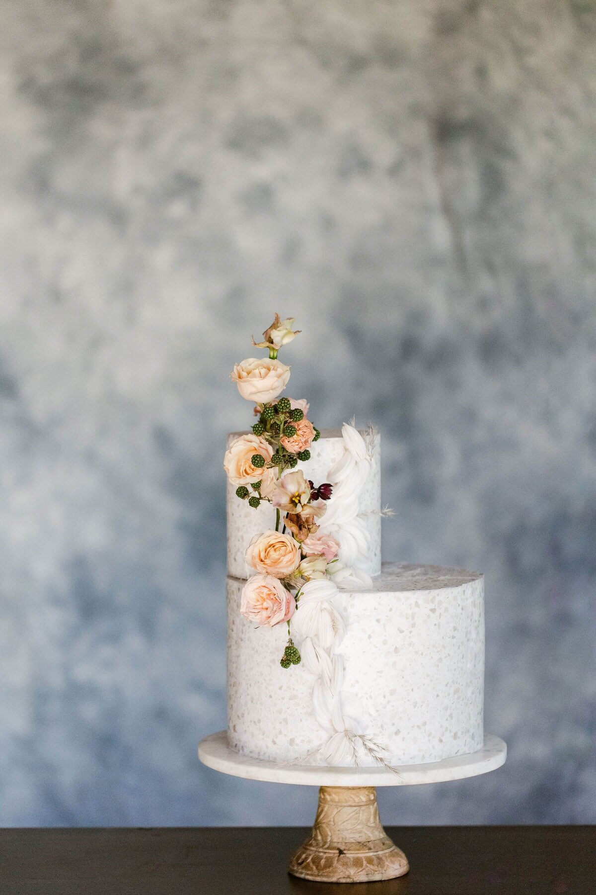 Two tier wedding cake by Vanilla And The Bean