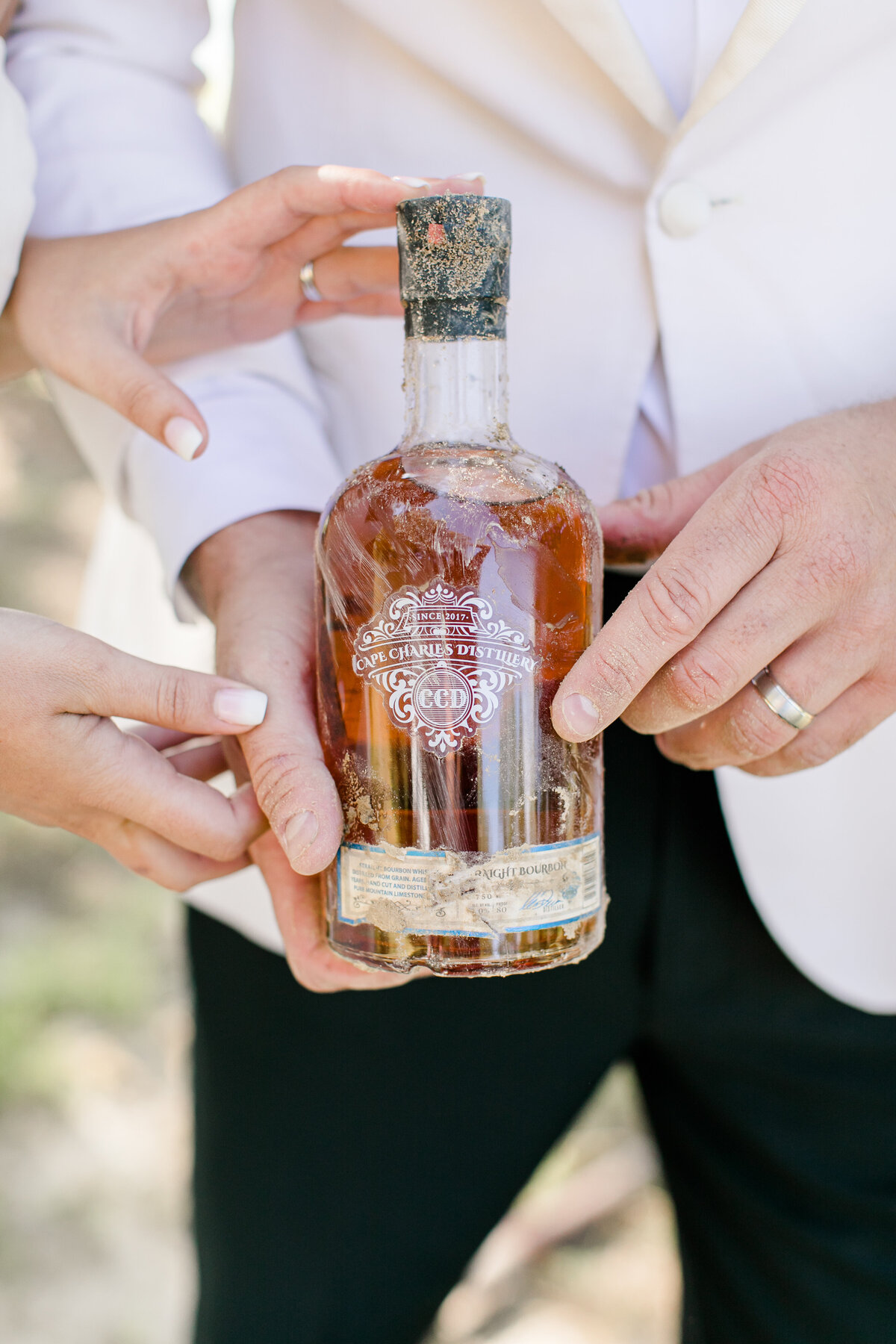 Cape  Charles bourbon on a wedding day.