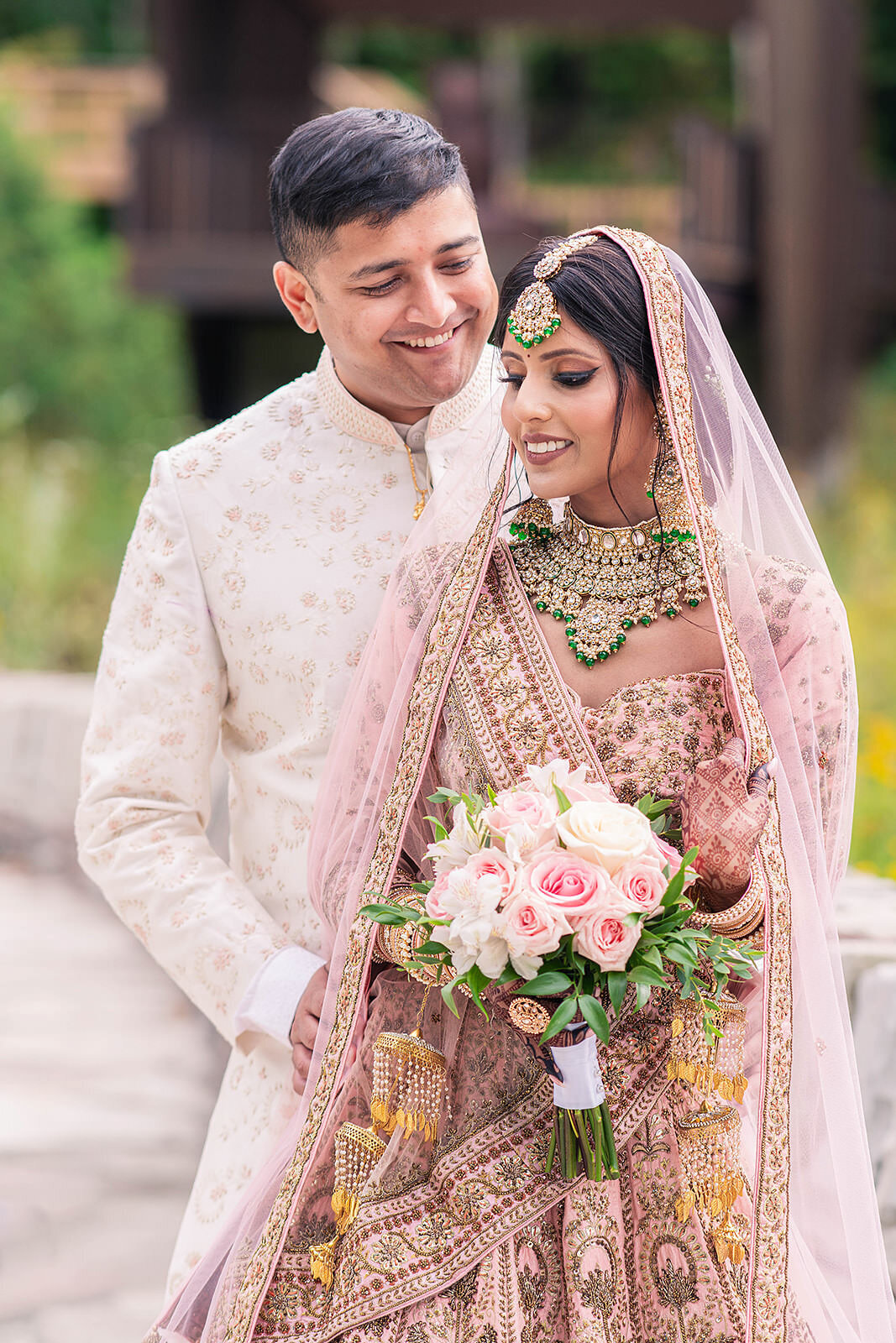 Toornto indian bride and groom portraits