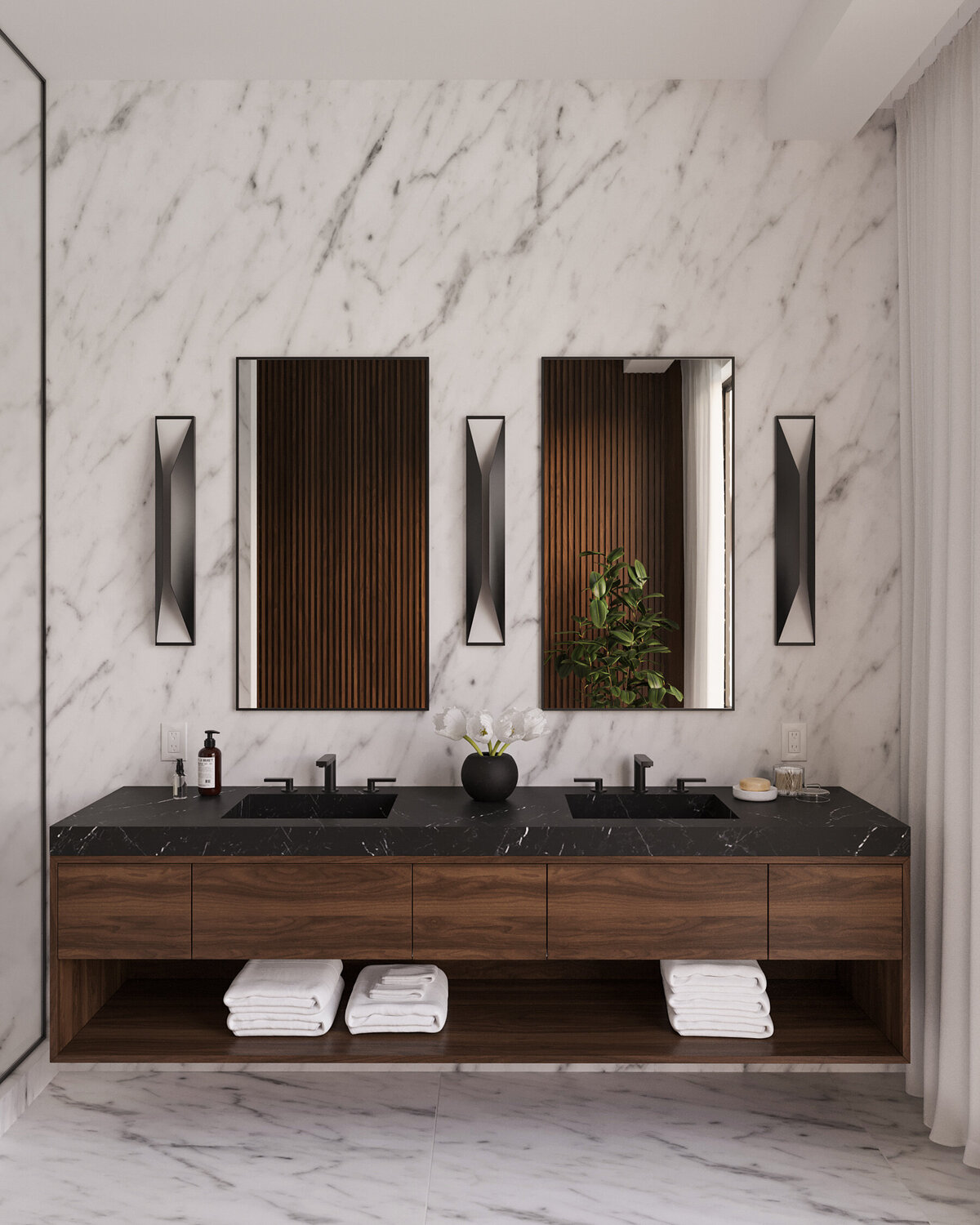 modern bathroom rendering