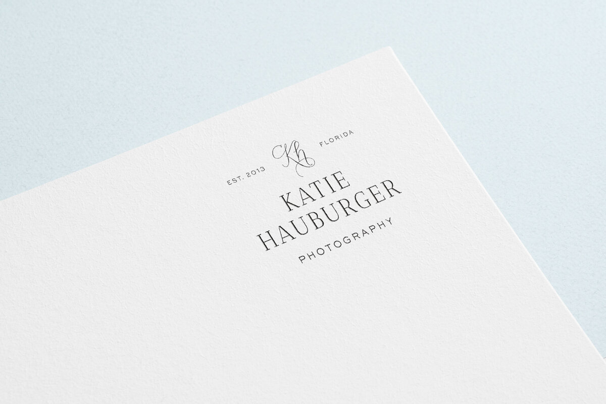 a mockup showing a logo on paper