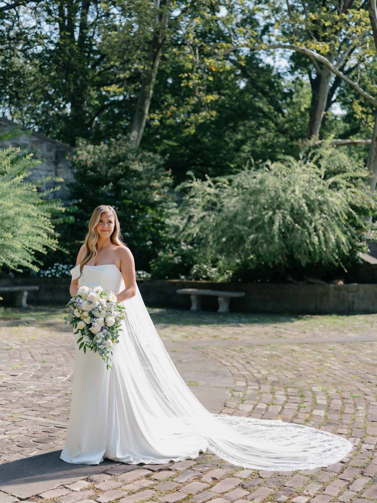 Bride at Italian Cultural Gardens in Cleveland