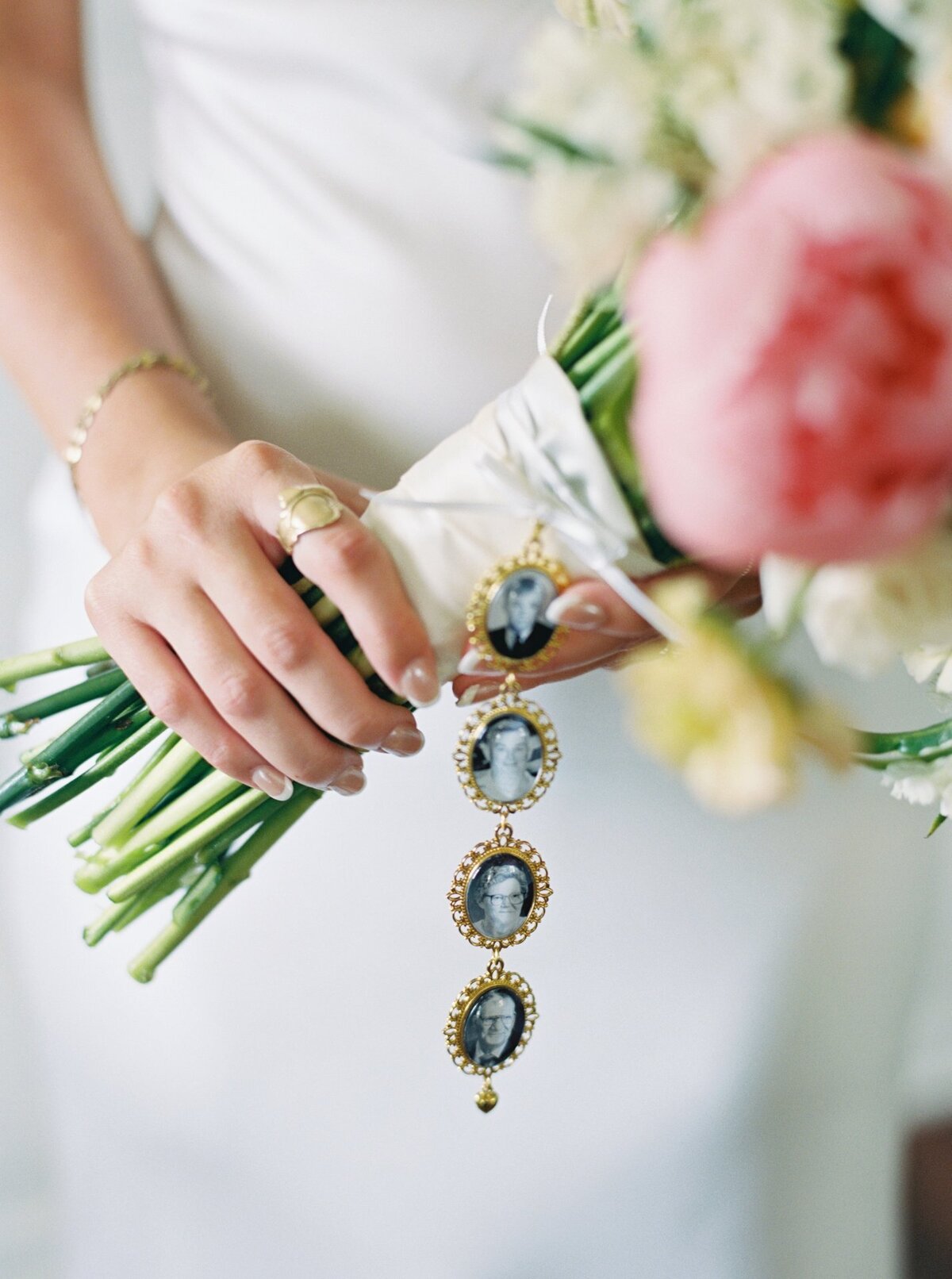Vibrant spring bridal bouquet featuring colorful blooms, captured in stunning detail on film by Morgan Alysse, Louisiana film photographer.