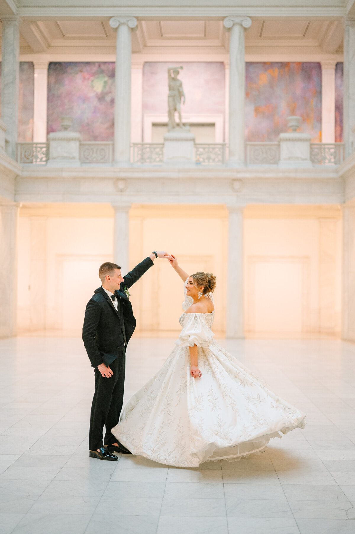 Carnegie-Museum-Hall-of-Sculptures-Pittsburgh-Wedding-Venue-Novalee-Events-Planner-Ballroom-Wedding-Gown-1