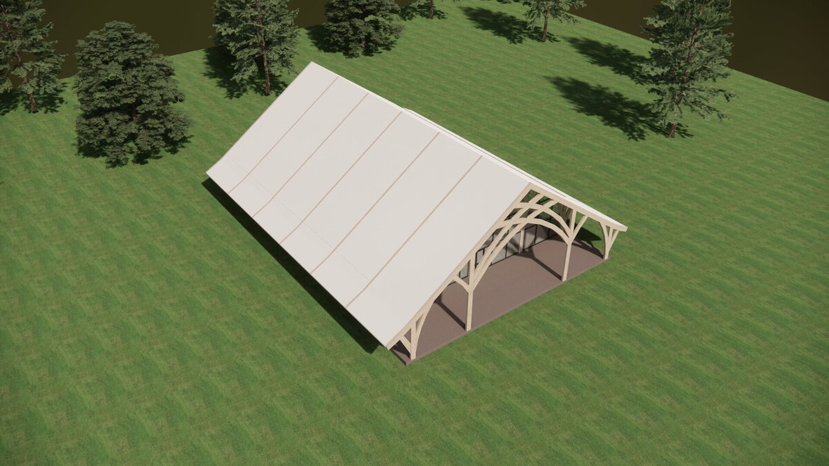 A wooden and glass marquee concept