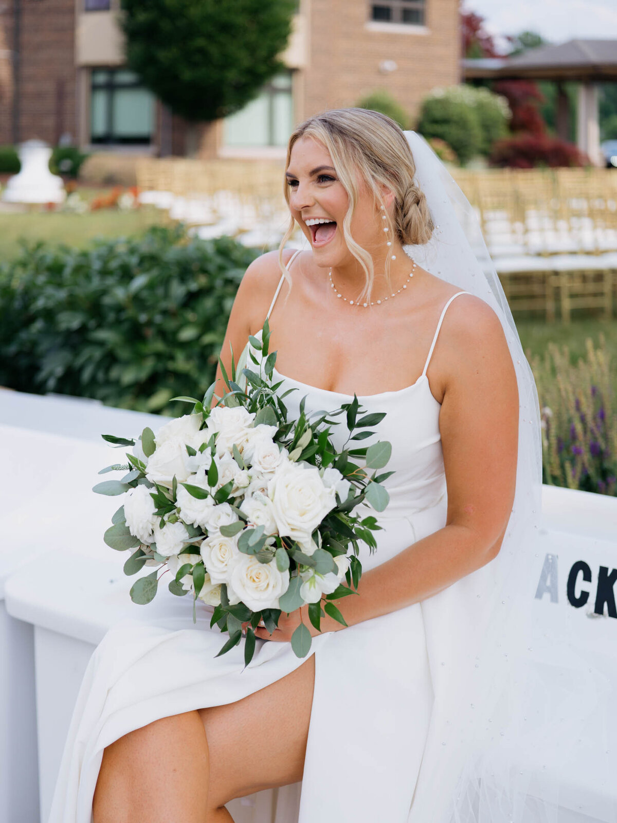 Bride by the water at Cleveland Yachting Club