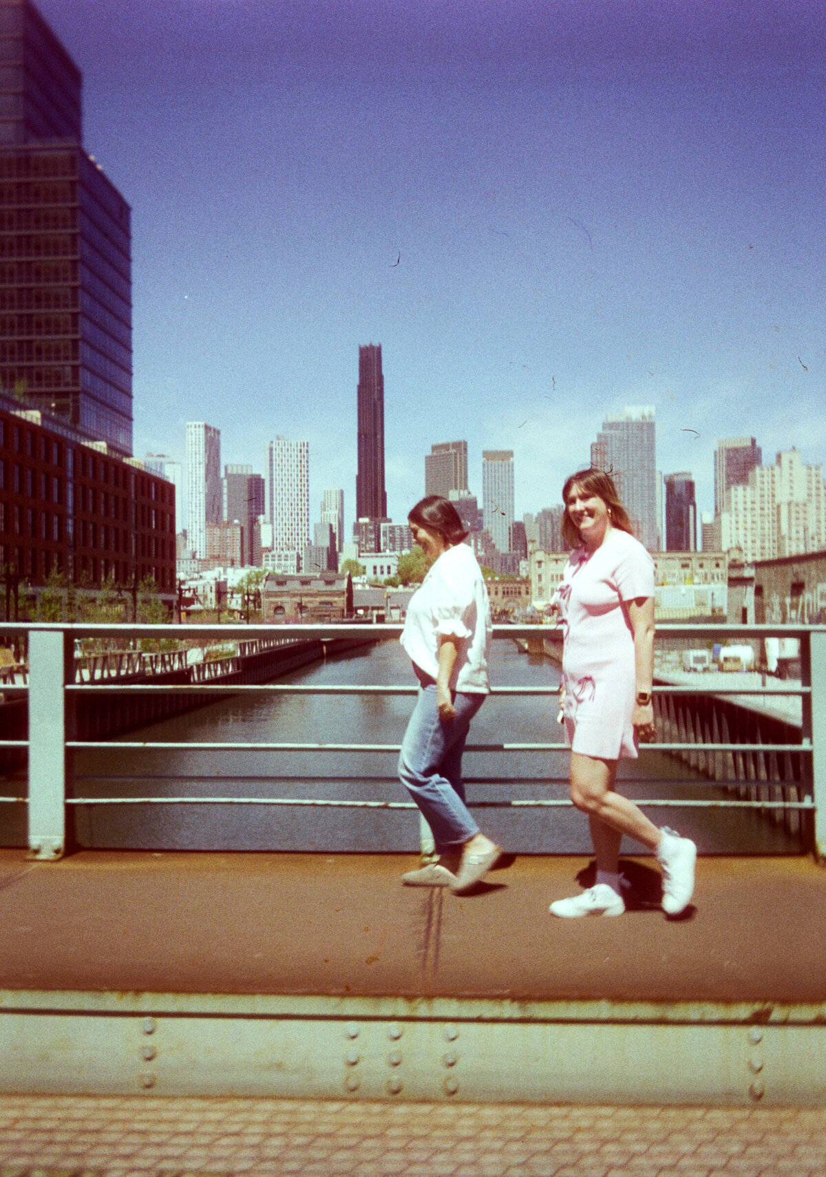 Photo of Hurry Up & Have Fun on film in Gowanus Brooklyn by Mira Park Photography NY based wedding photographer