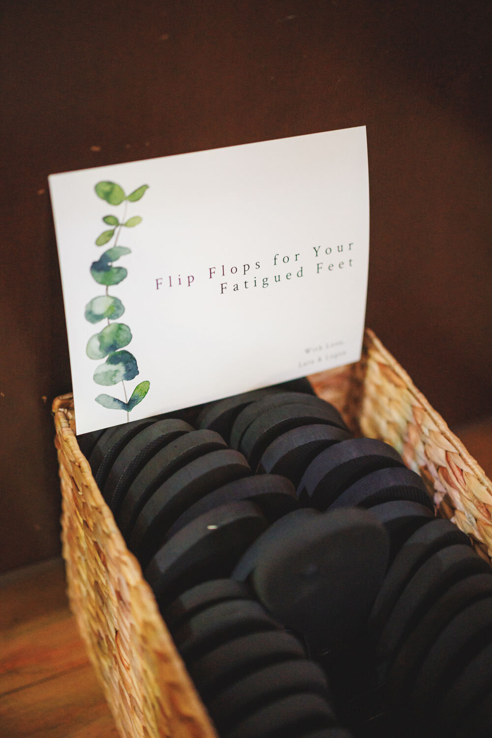 Black slippers for guests