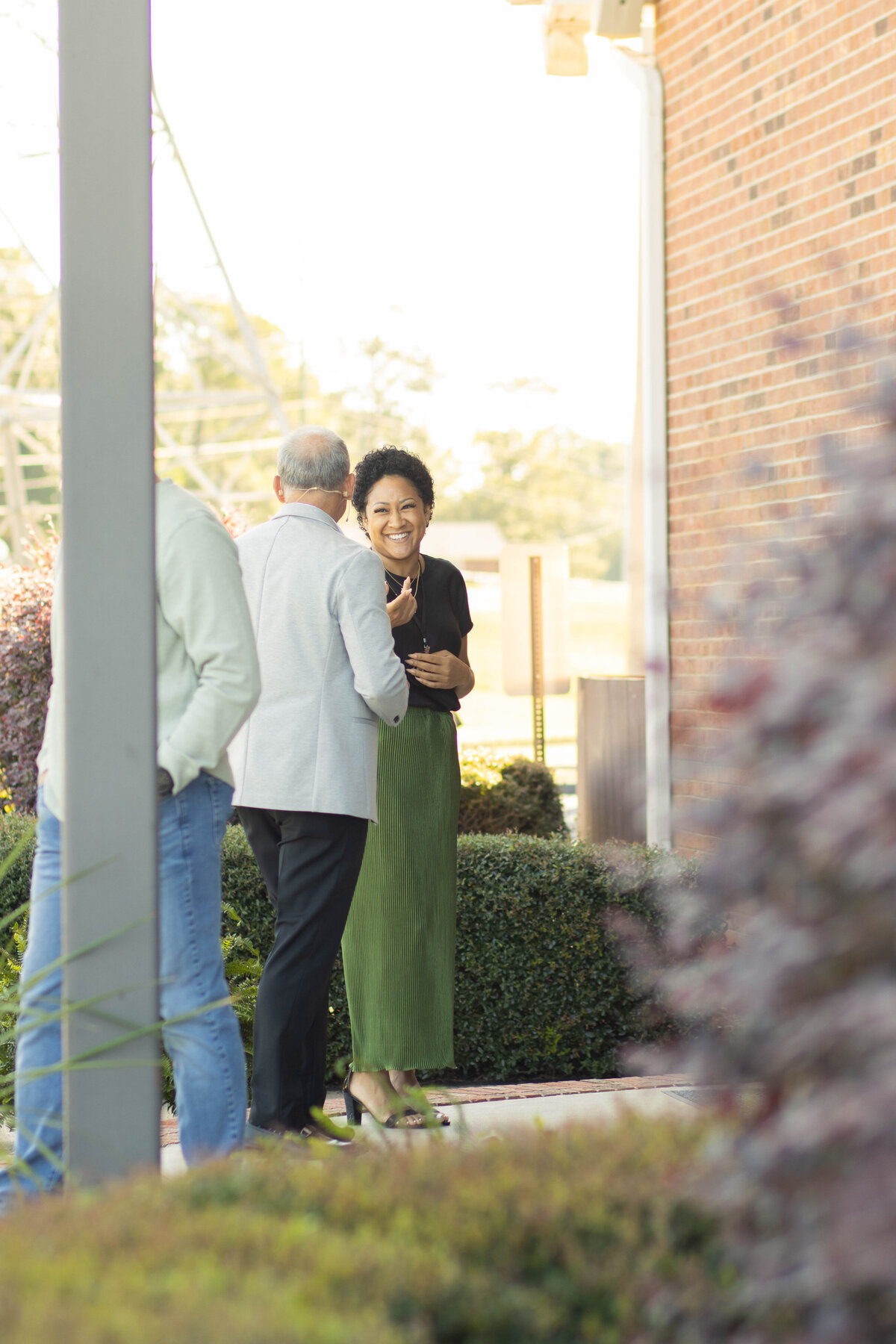 People laughing at a non-denominational church in Fayetteville, NC. 