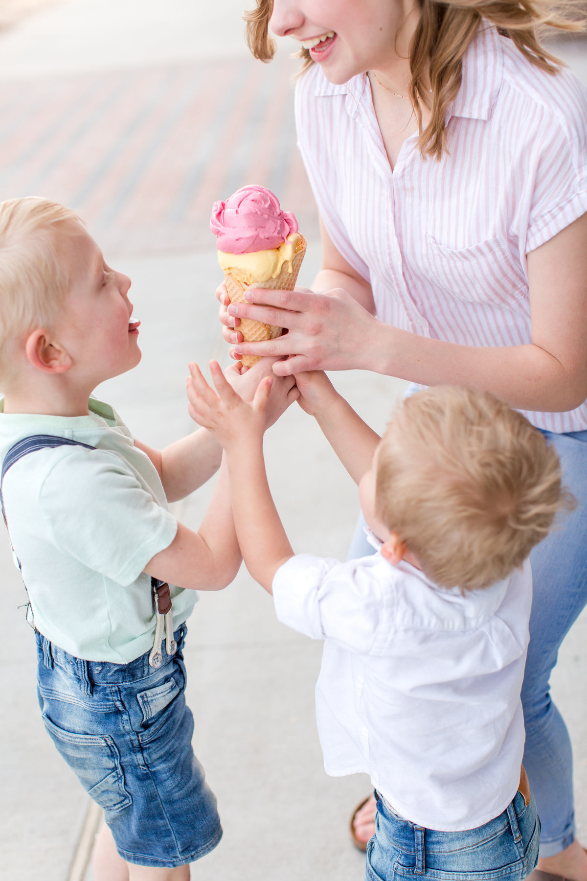 Brand photography for ice cream shop