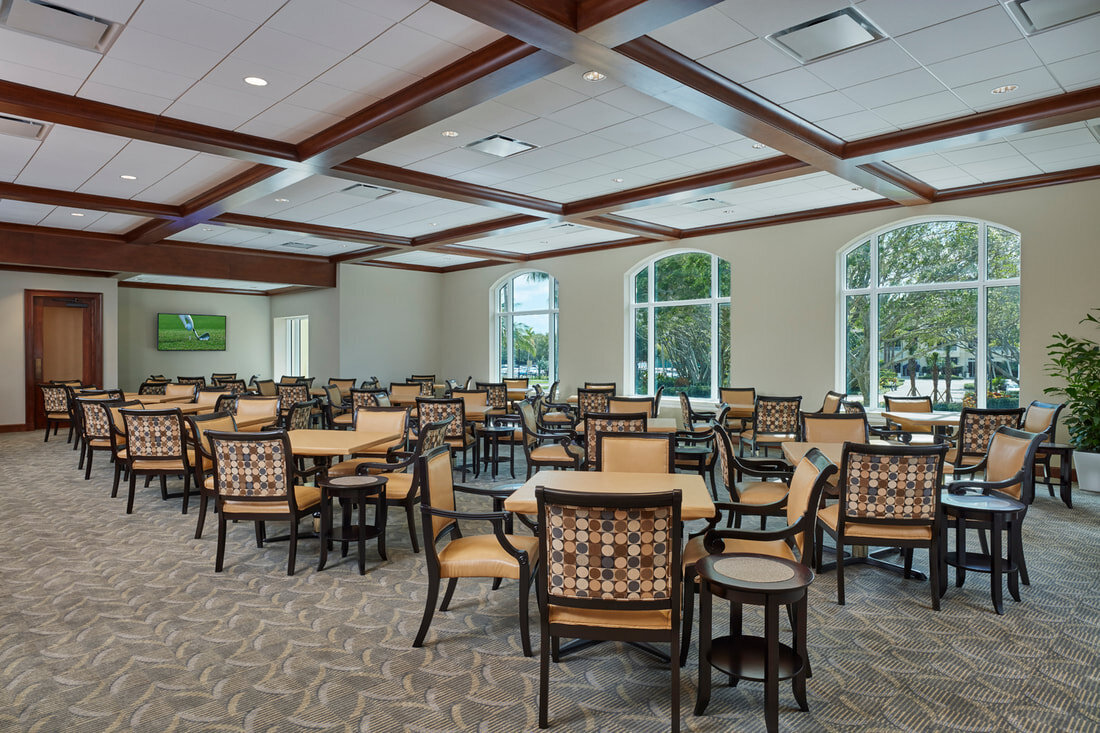 men's card room at BallenIsles Country Club