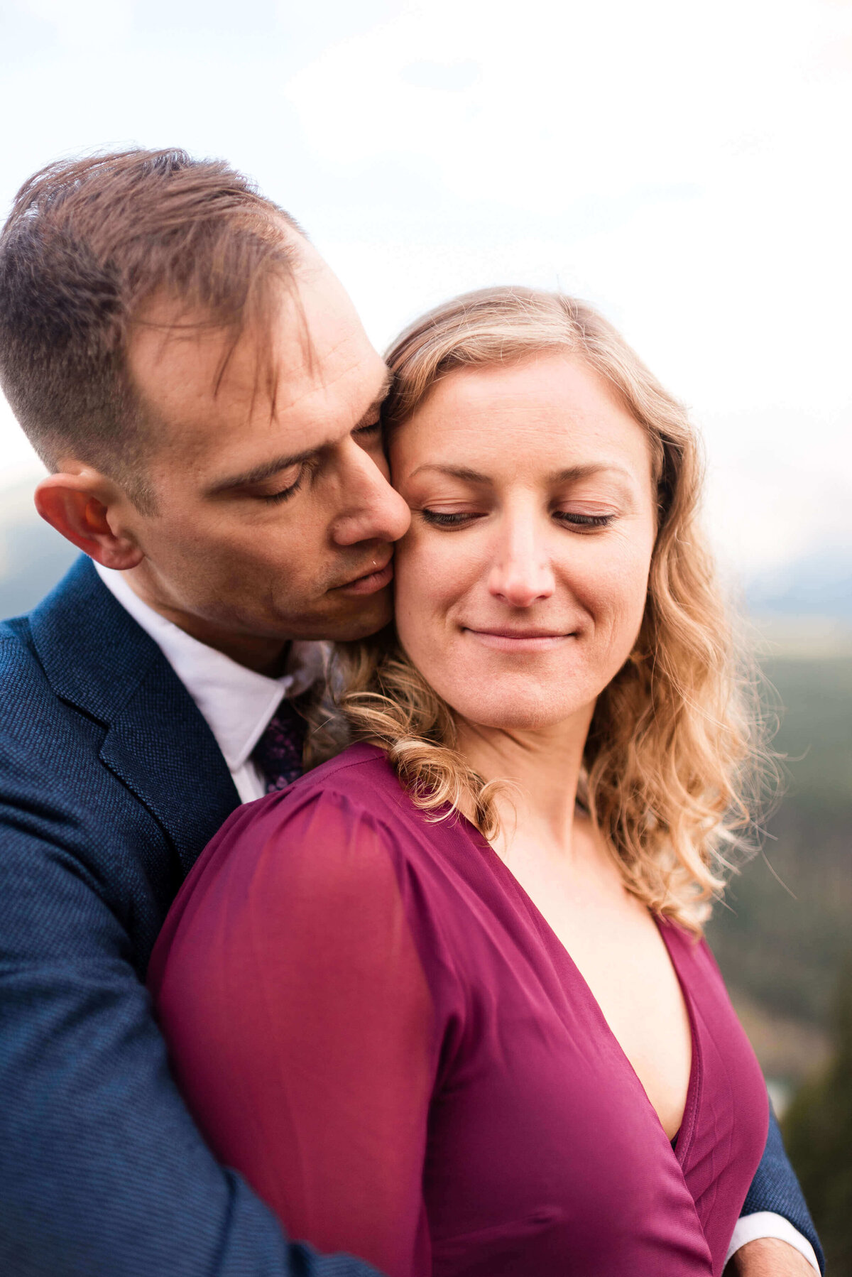 Engaged couple in Washington State.