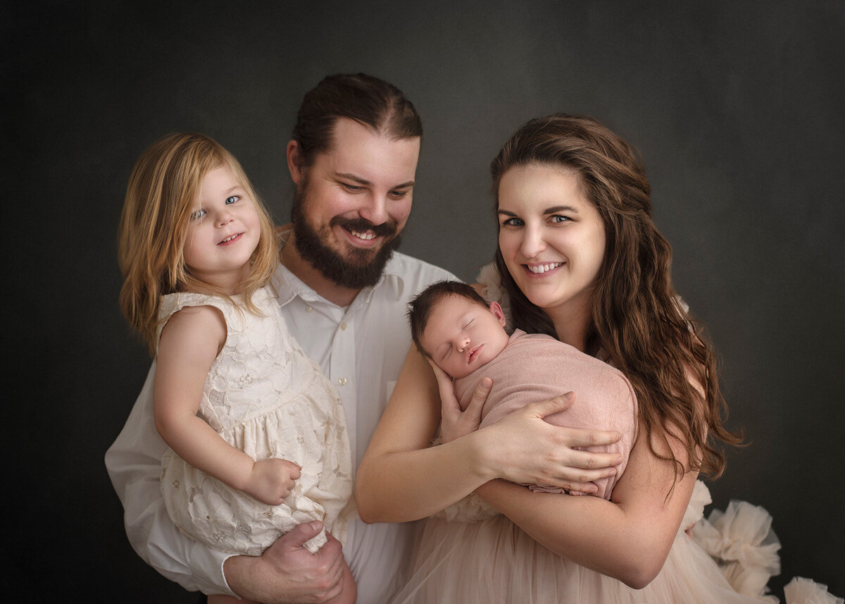 family at newborn session by st. louis newborn photographer