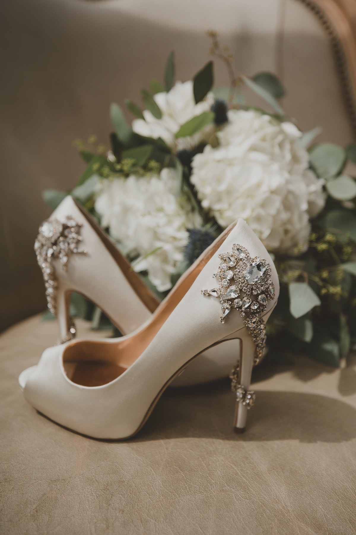 bejeweled wedding heels at Sunsphere