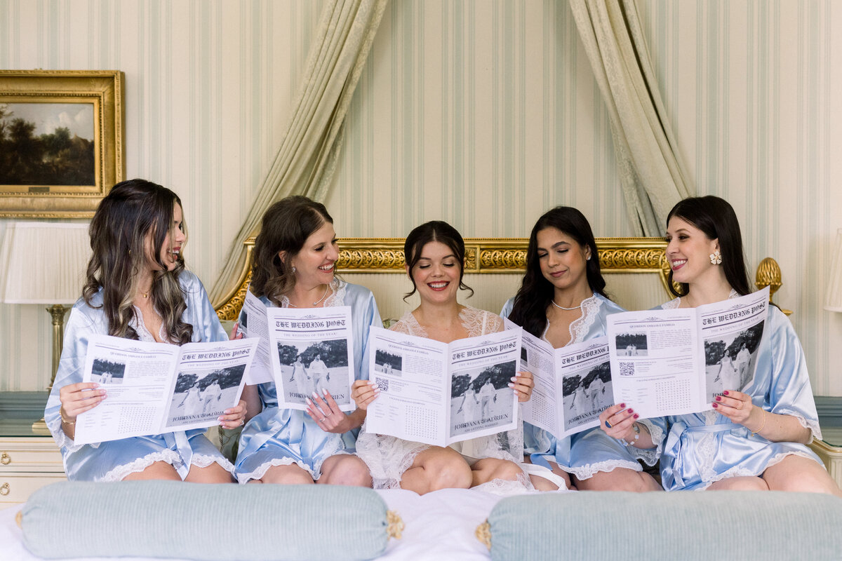 Chateau La Durantie Getting Ready Bridesmaids