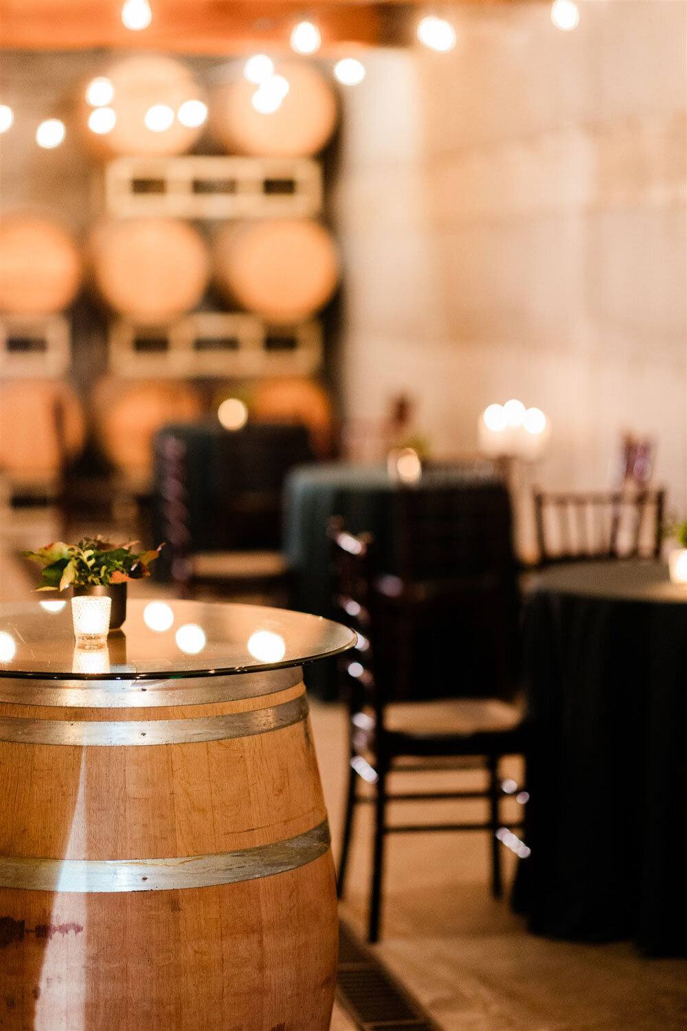 Barrel room at Chateau Lill