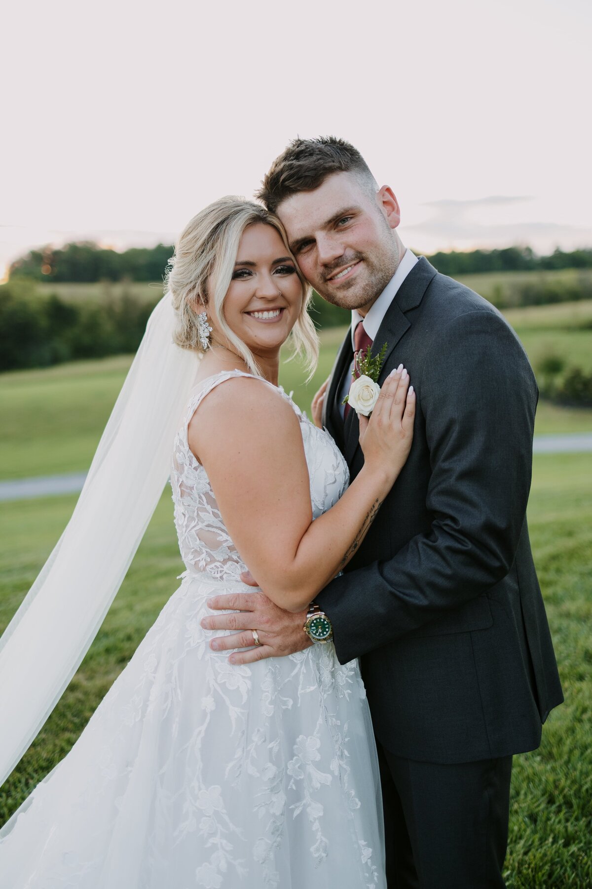Bride and groom get married in Middle Tennessee