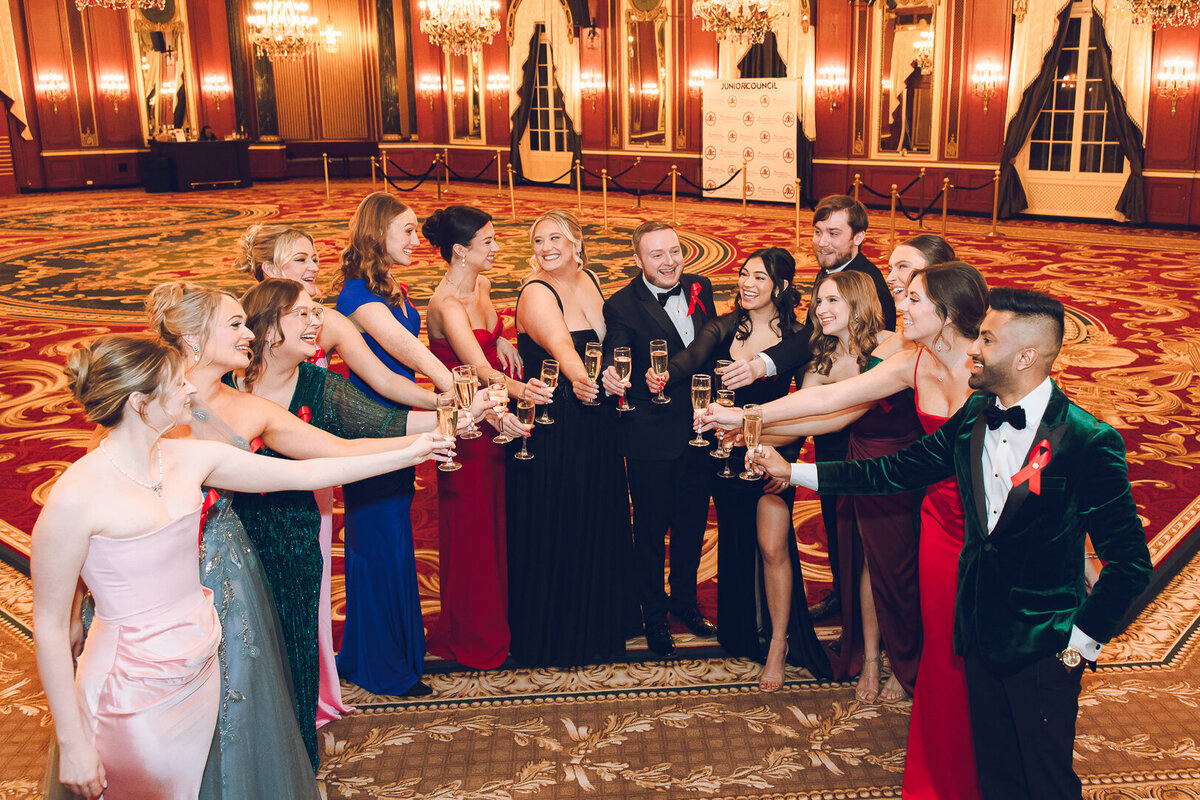 Event photography for the Snowball Gala 2025 at the Palmer House Hotel in Chicago