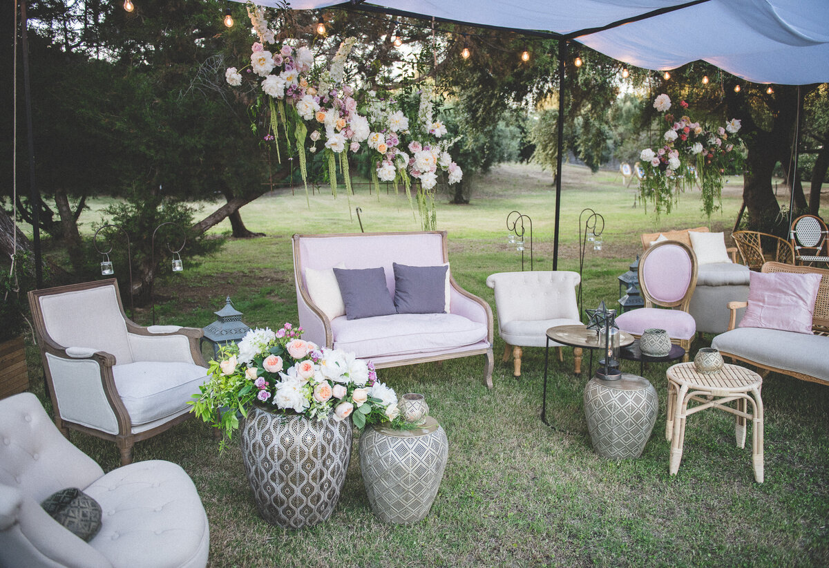 Lounge area for the fairytale wedding