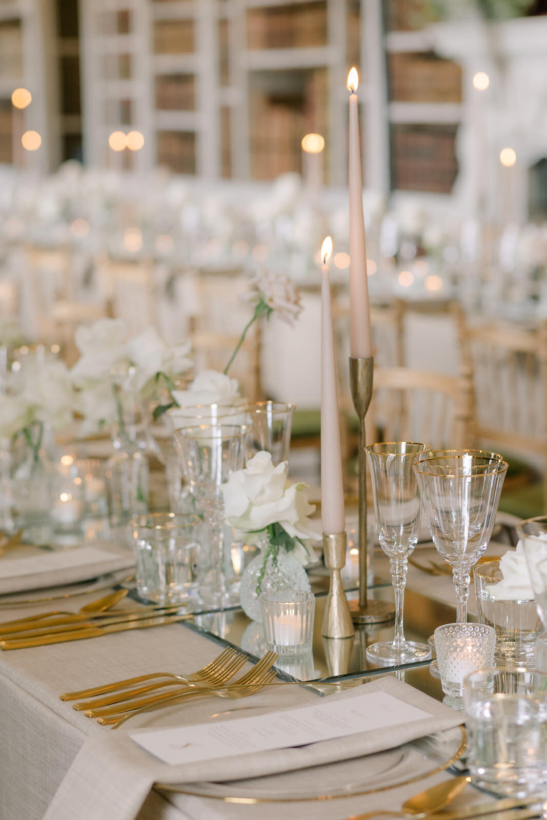 candlelit wedding reception 