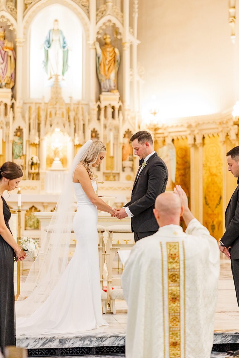 Wedding Ceremony at St. Mary’s in Evansville123
