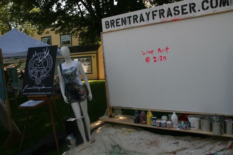 Brent Ray Fraser Cranberry Festival Live Skull Painting 2012_01