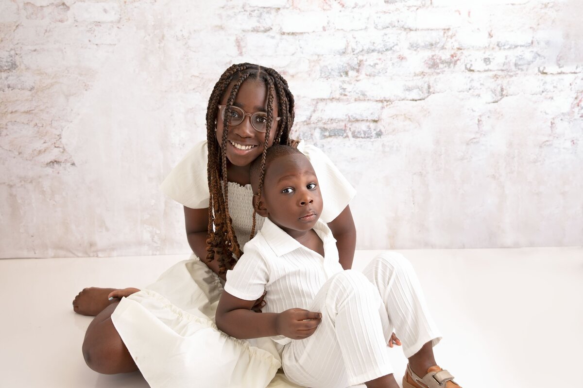 Sibling Studio Portraits | Phoenix Kids Photographer