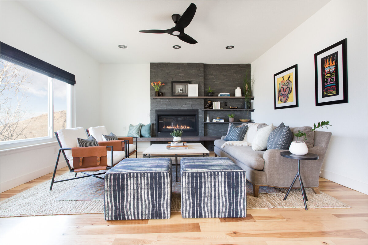 Modern living room in California home
