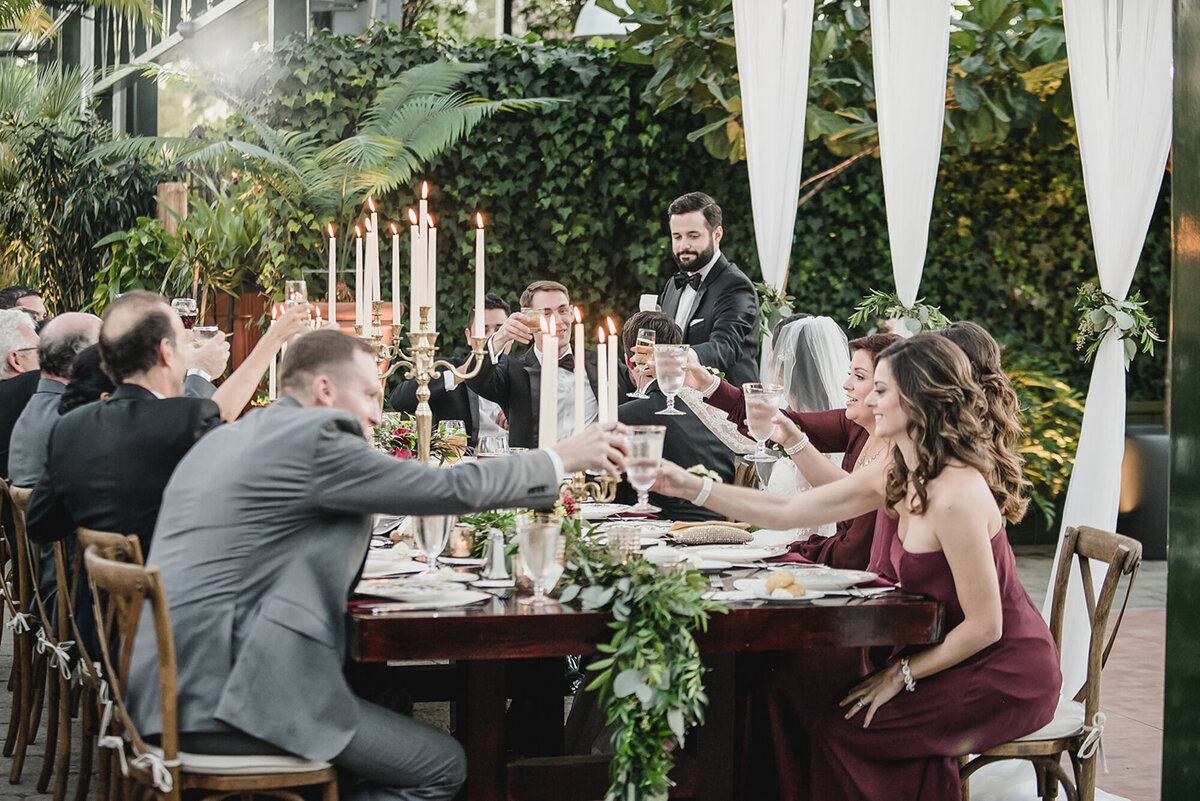 An elegant black tie garden wedding at Planterra Conservatory in West Bloomfield Michigan provided by top rated Metro Detroit wedding photographer Kari Dawson18