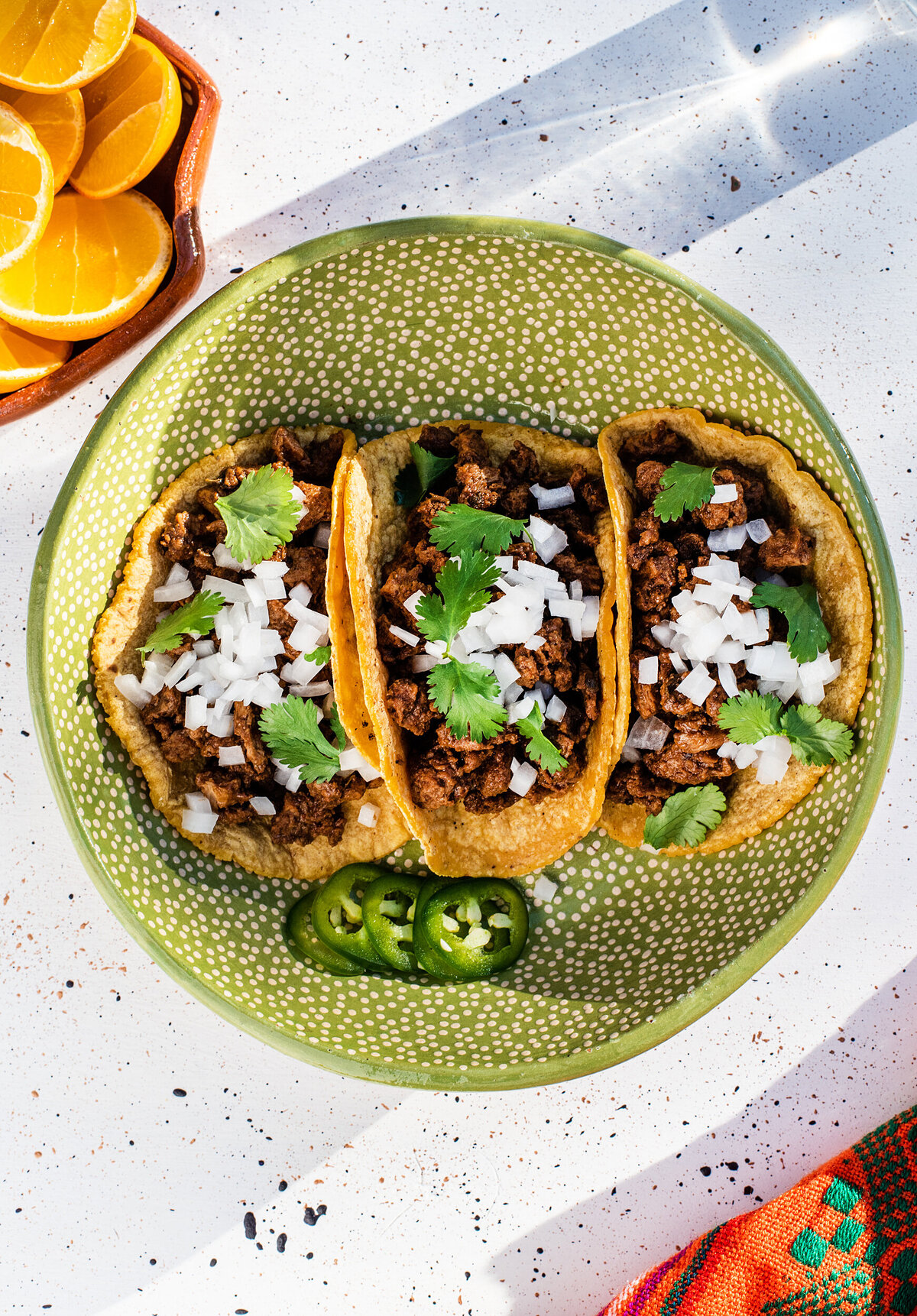 food photography for todo verde plant based mexican food in los angeles vegan tacos