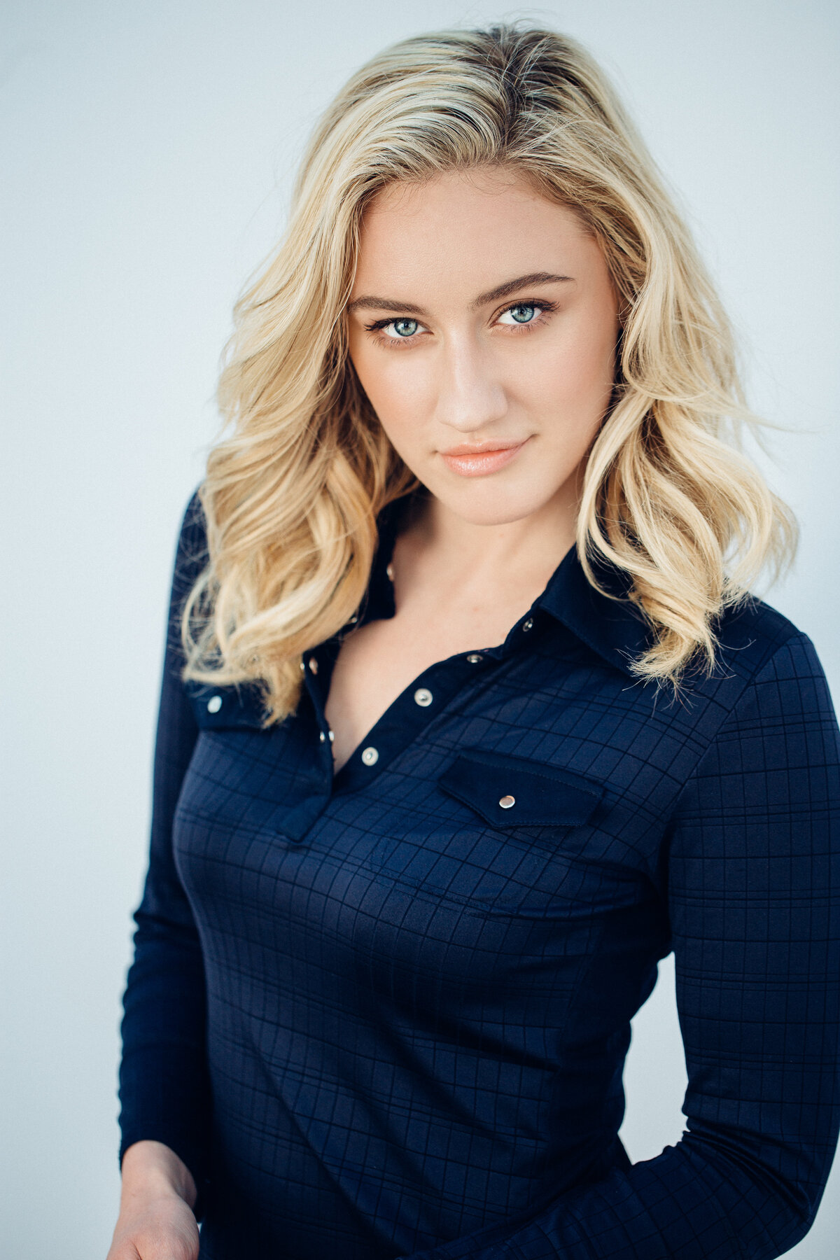 Headshot Photograph Of Young Woman In Black Long Sleeves Los Angeles