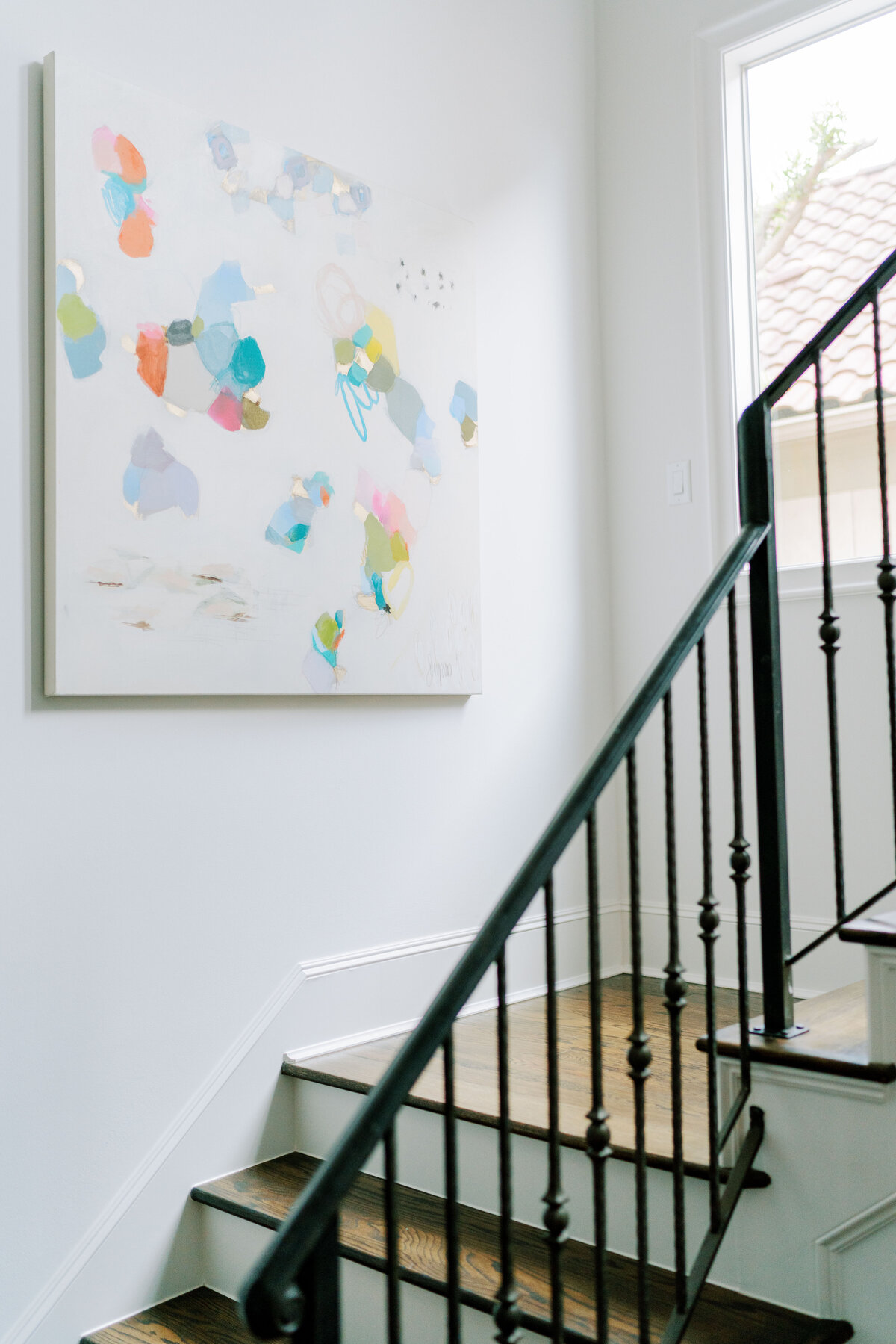 oyster creek studios spring valley remodel stairs colorful painting