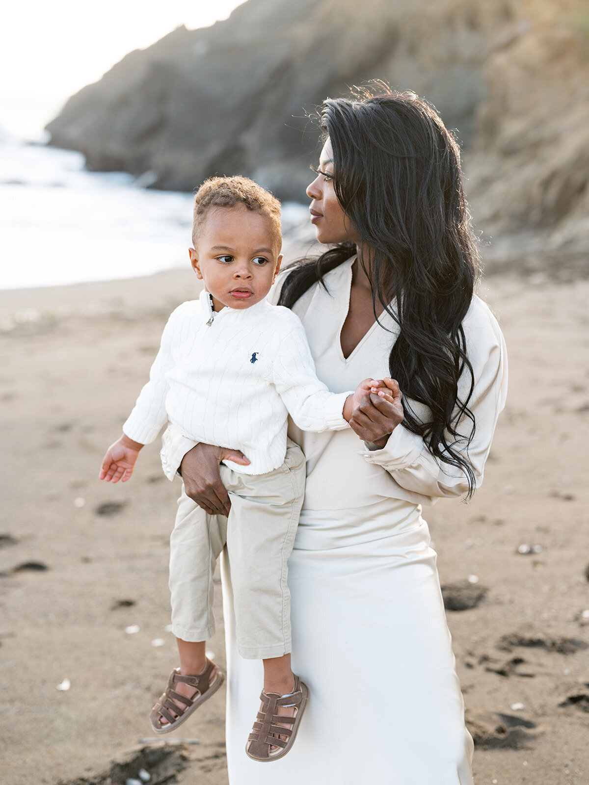 Child portrait Rodeo Beach family photography Marin Headlands Bay Area