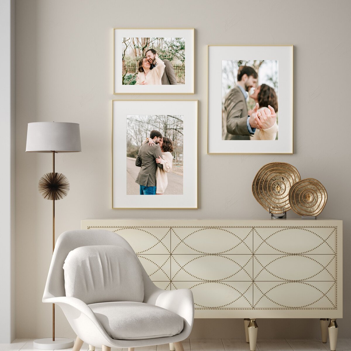 Beige Modern Wall Art Frame Mockup Instagram Post
