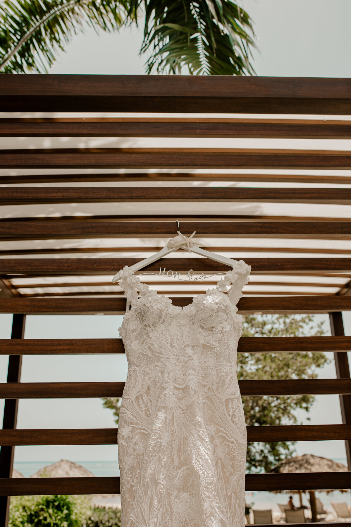 Bride and groom in Jamaica at Sandals Resorts at sunset – destination wedding photography by Tori Nichole Photography.