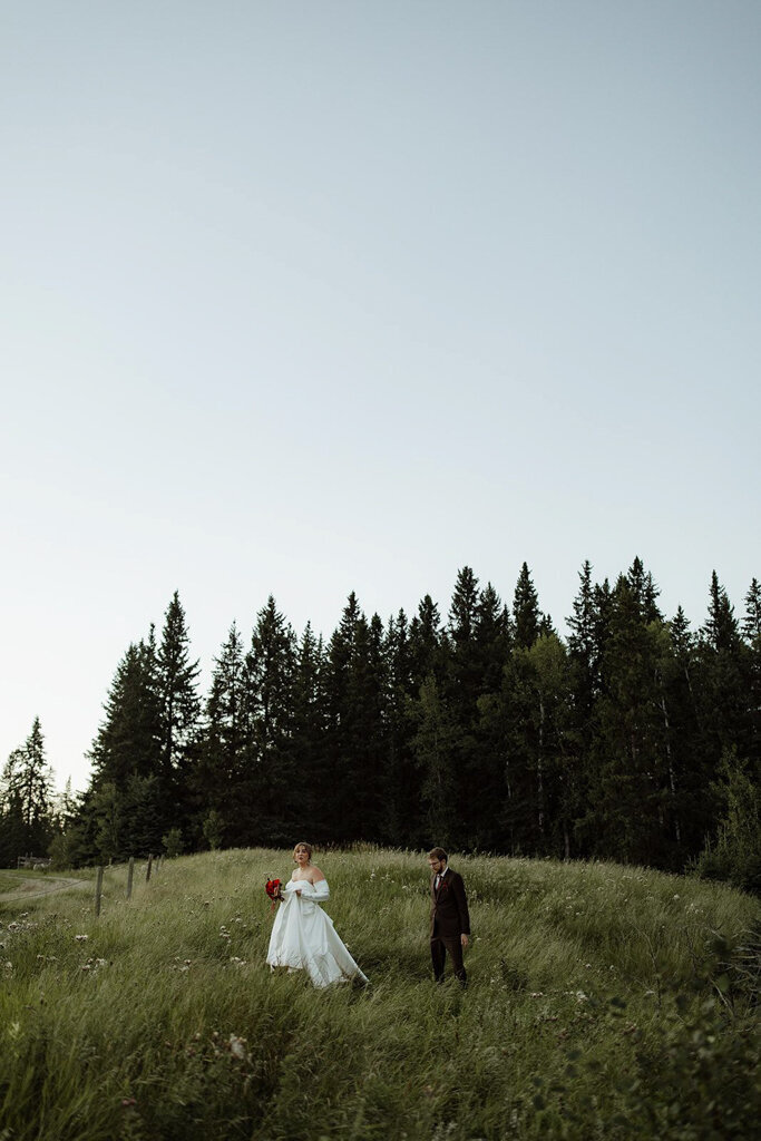 The Valley Weddings, a rustic and majestic wedding venue in Westerose, Alberta, featured on the Brontë Bride Vendor Guide.