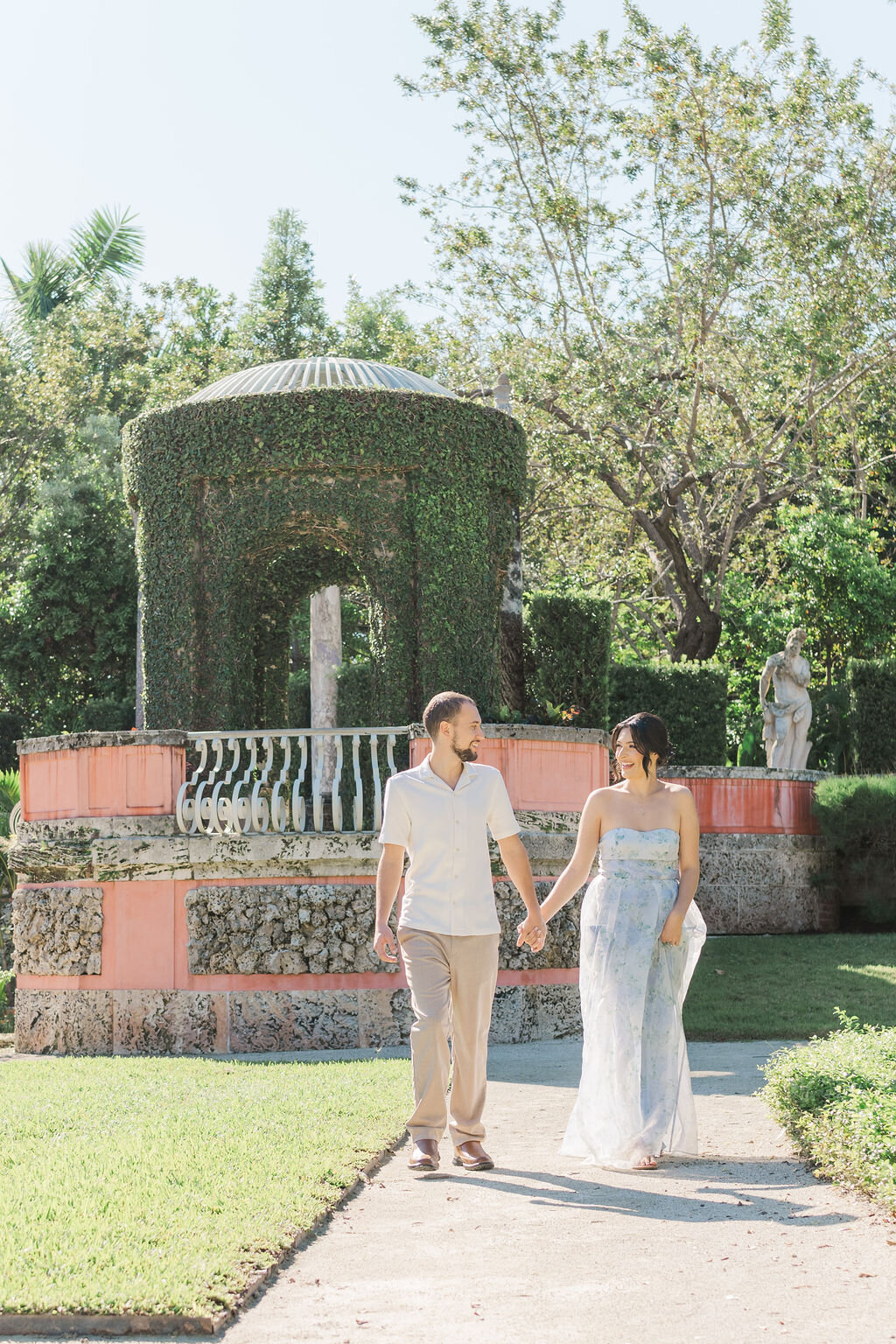 engagement at Vizcaya Museum and Gardens