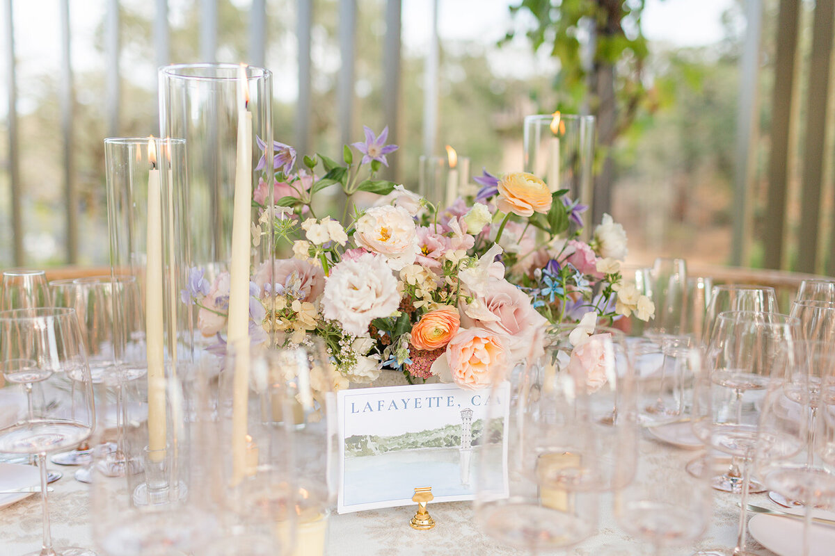 montage healdsburg tabletop pastels taper candles