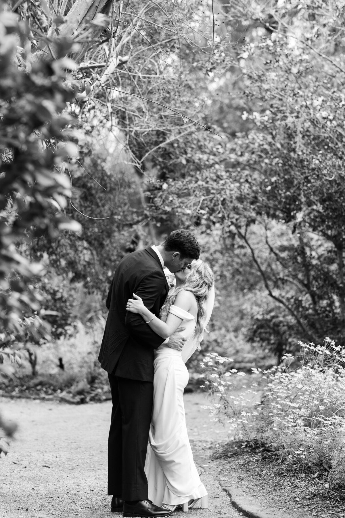 Katherine Horton Photography Sarah & Trey's Wedding Day Bride & Groom Portraits B&W 120