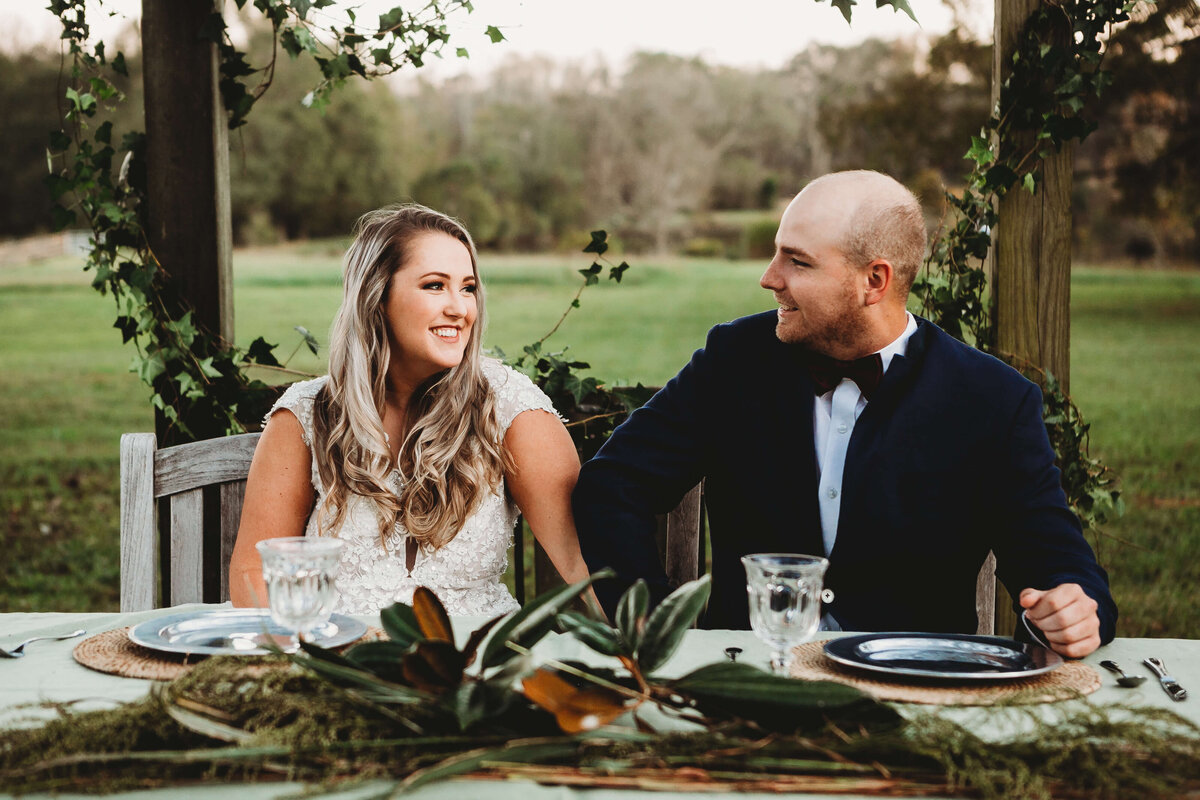Bride and groom portraits at Historic Red Farm